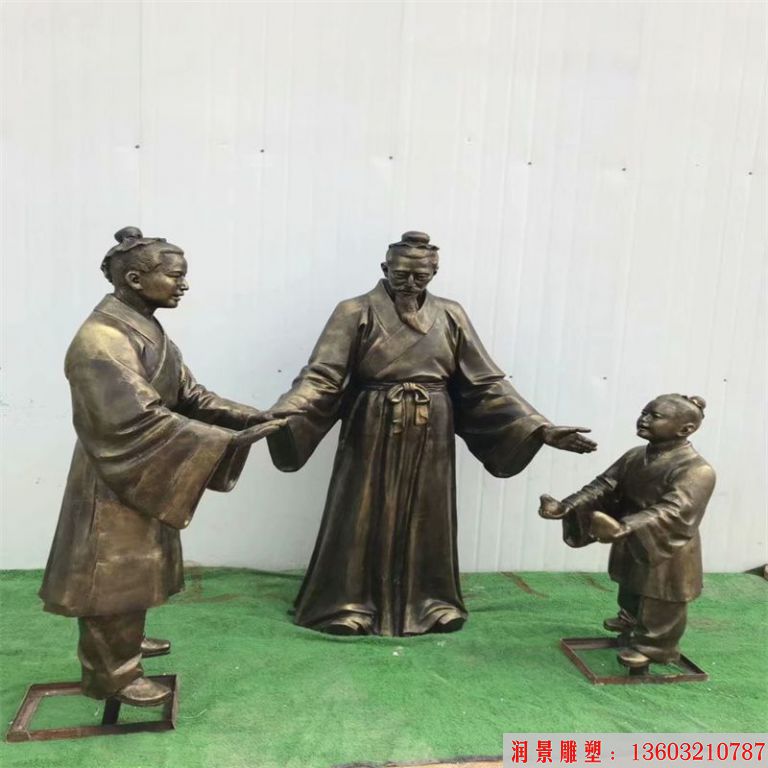 玻璃鋼仿銅孔融讓梨雕塑 玻璃鋼古代人物雕塑3